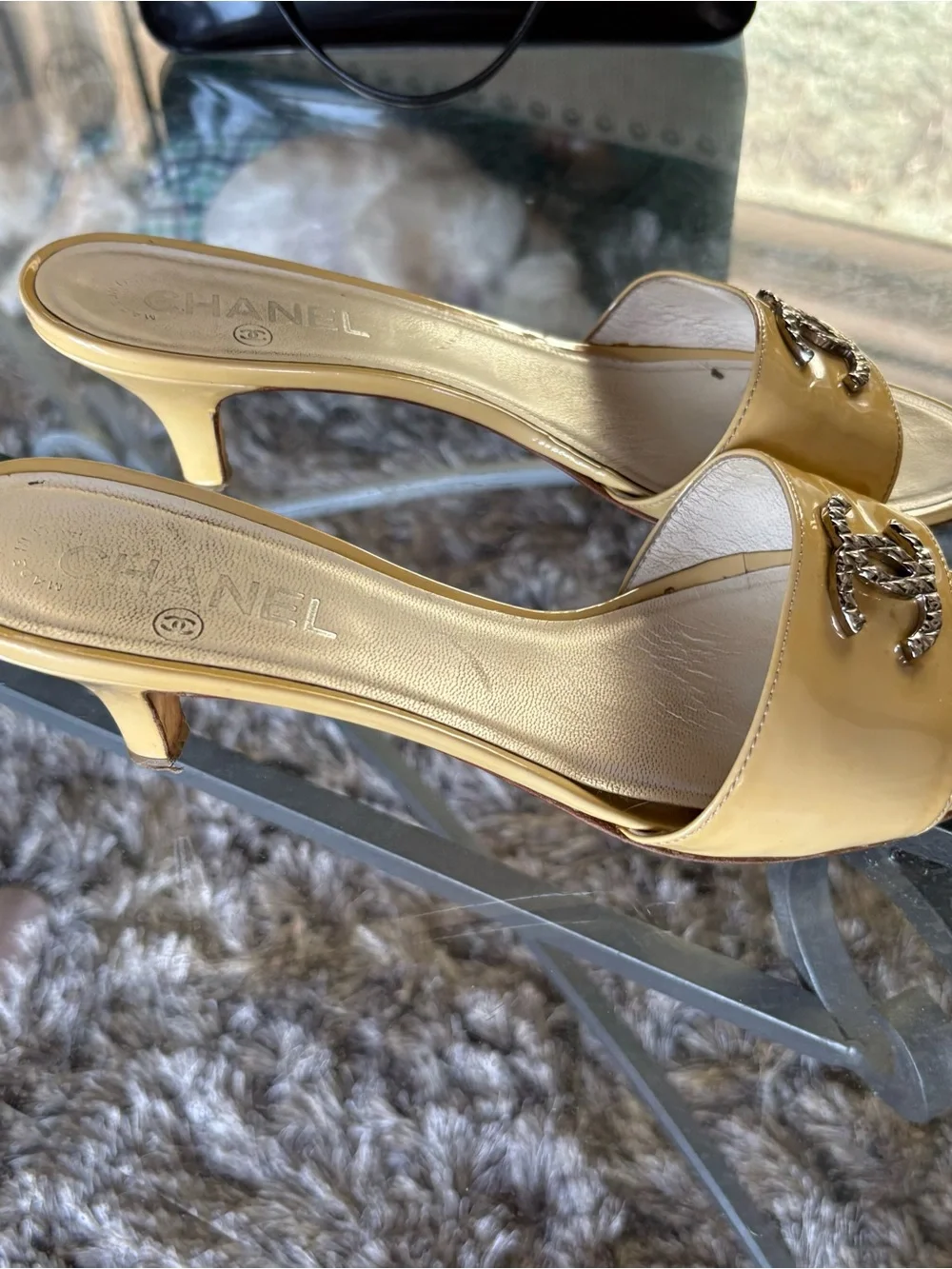CHANEL glossy yellow